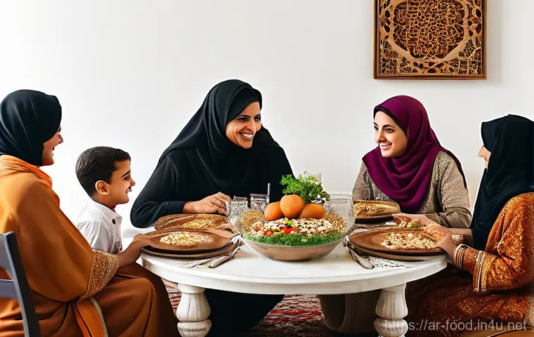 식사 준비가 빠른 식자재 - **Prompt: An interior shot of a contemporary Arab kitchen showcasing smart appliances. In the foregr...